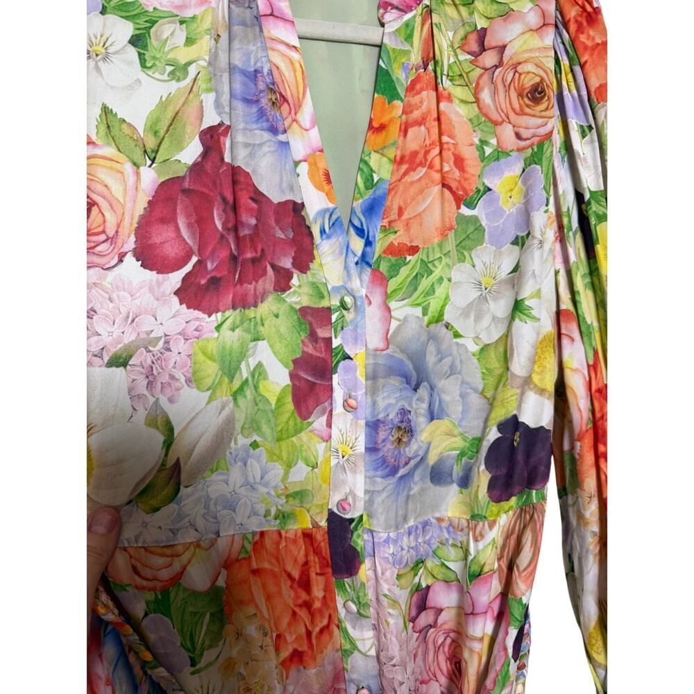 Alice + Olivia Antonette Long-Sleeve Button-Front Mini Dress – Women’s Size 10 - Picture 6 of 11